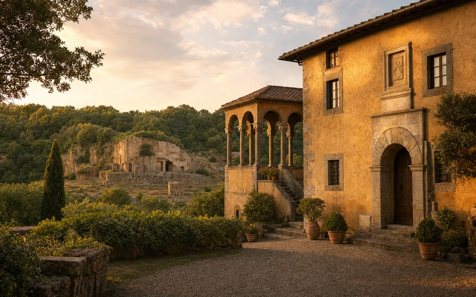 Immagine editoriale evocativa dell'antico borgo storico di Sutri
