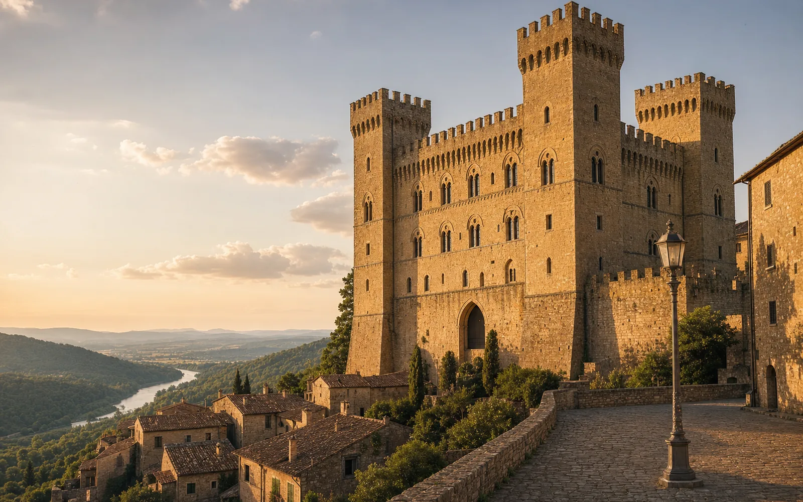Immagine editoriale evocativa del castello a Alviano