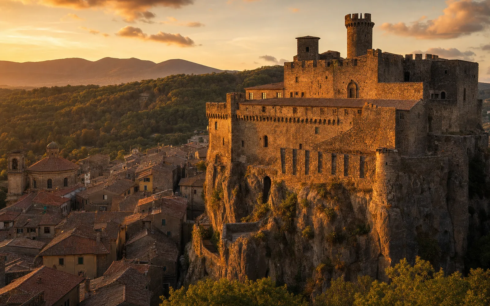 Immagine editoriale evocativa del castello medievale di Ronciglione