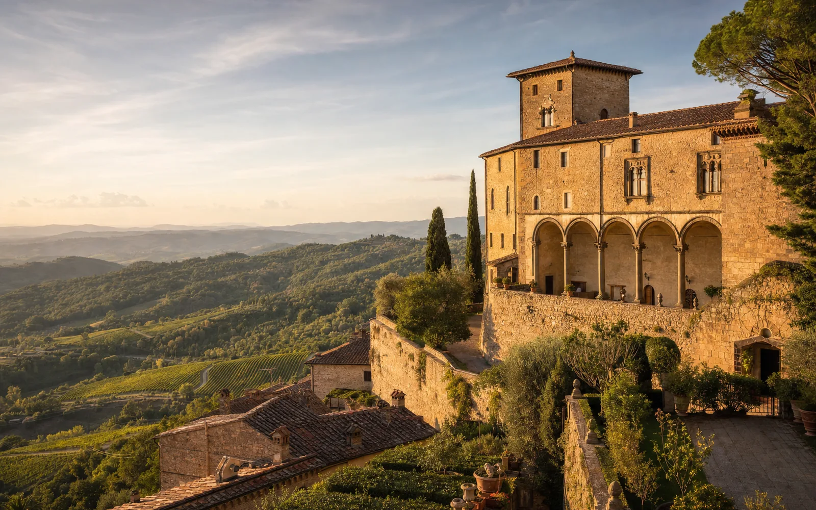 Immagine editoriale evocativa del castello rinascimentale nel borgo di San Michele in Teverina
