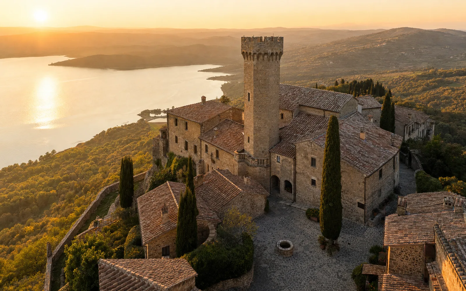 Immagine editoriale evocativa del borgo storico a Orvieto