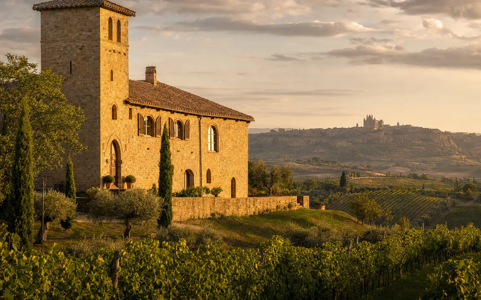 Immagine editoriale evocativa dell'abbazia a Orvieto