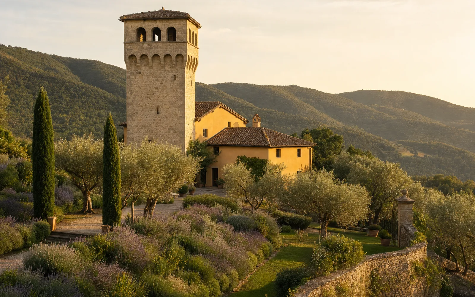 Immagine editoriale evocativa della villa a Narni